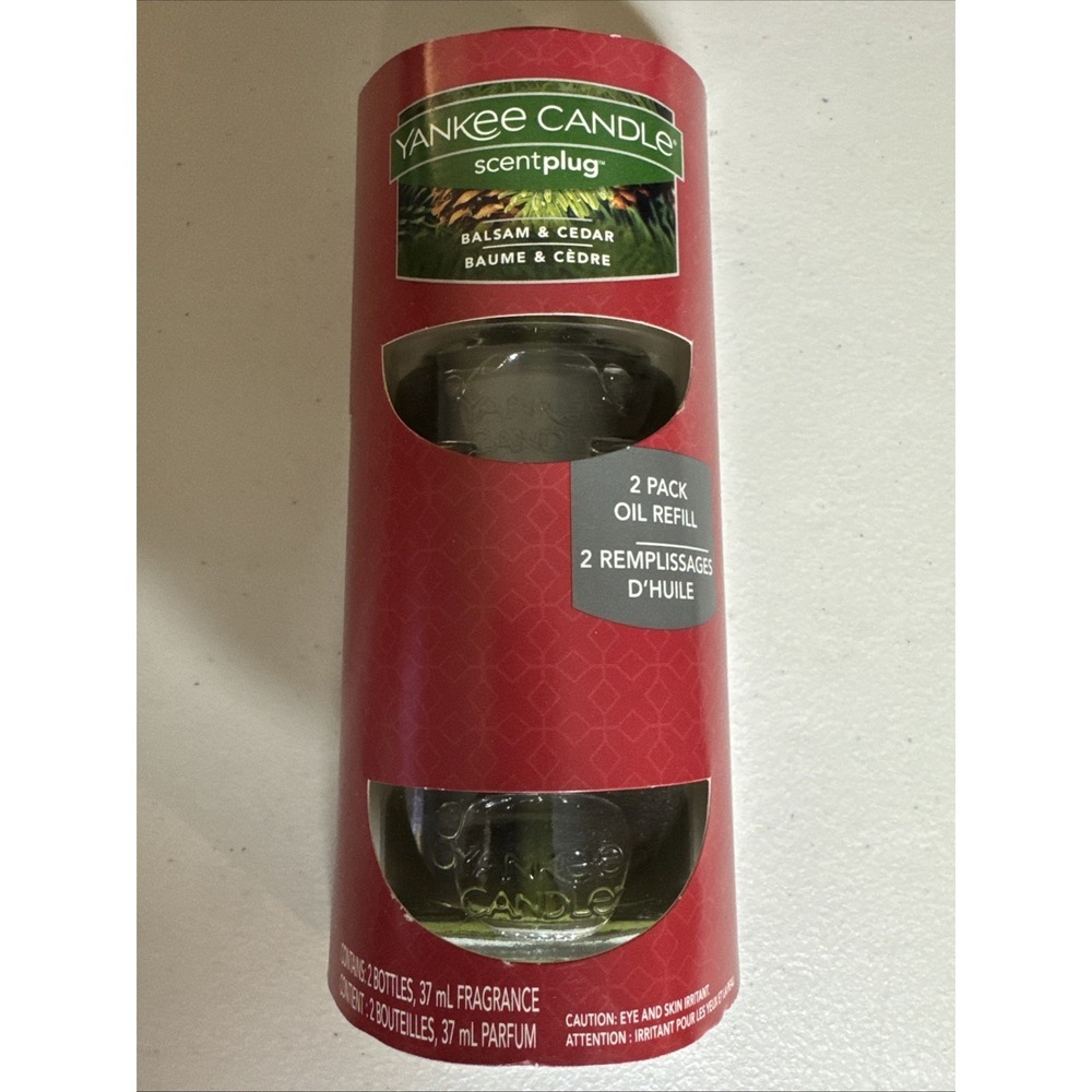 Yankee Candle Balsam and Cedar Housewarmer Scent Plug Oil Refills Twin Pack 2016